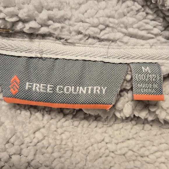 Free Country Jacket Gray Sherpa Womens Sz M - Picture 4 of 6